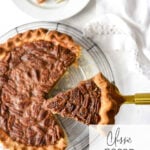 slice of pecan pie on a pie server