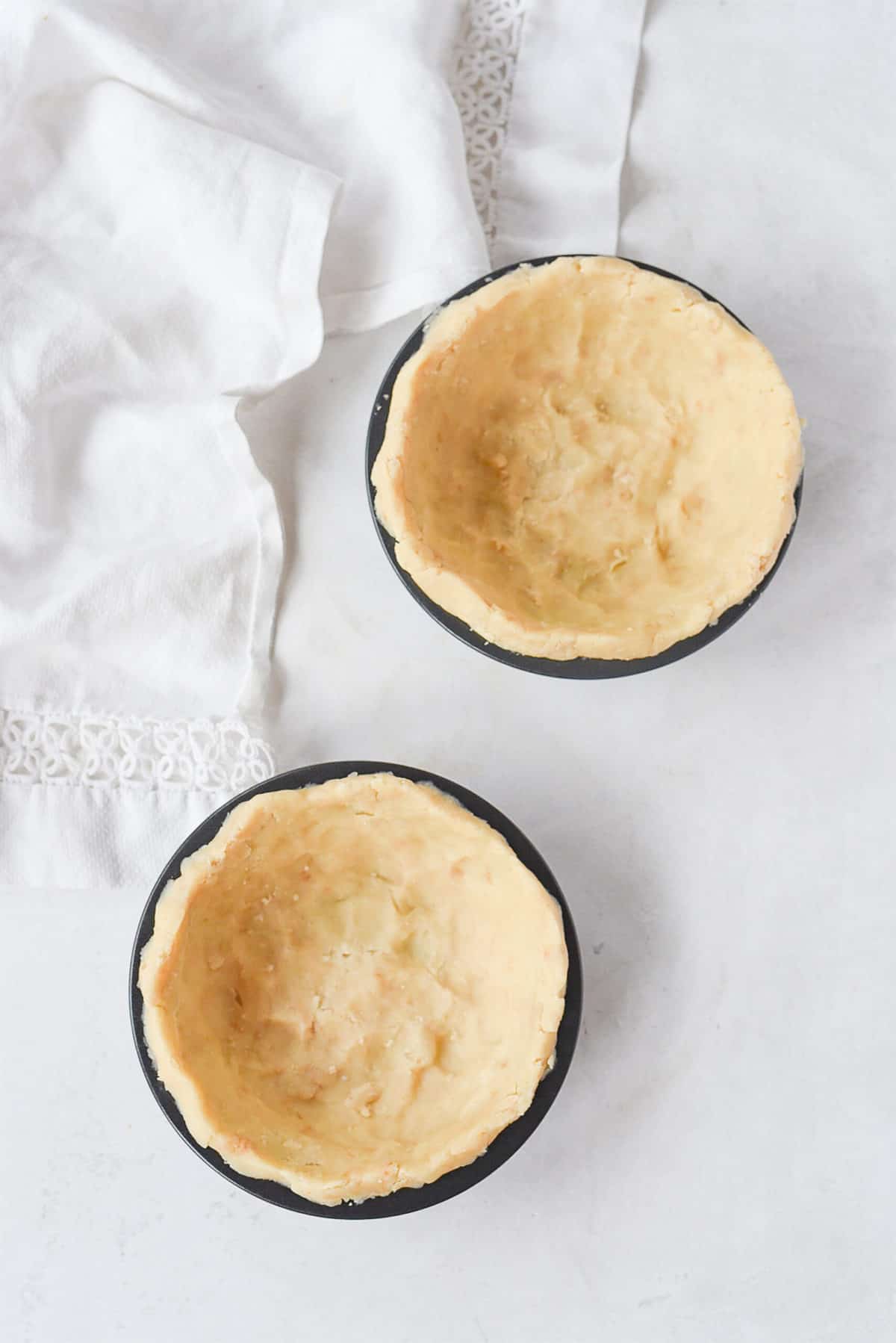 shortbread crust in pie tin