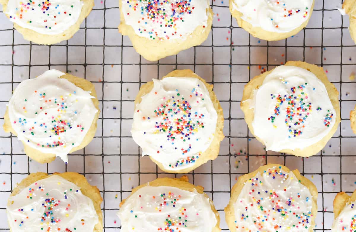sour cream cookies with sprinkles
