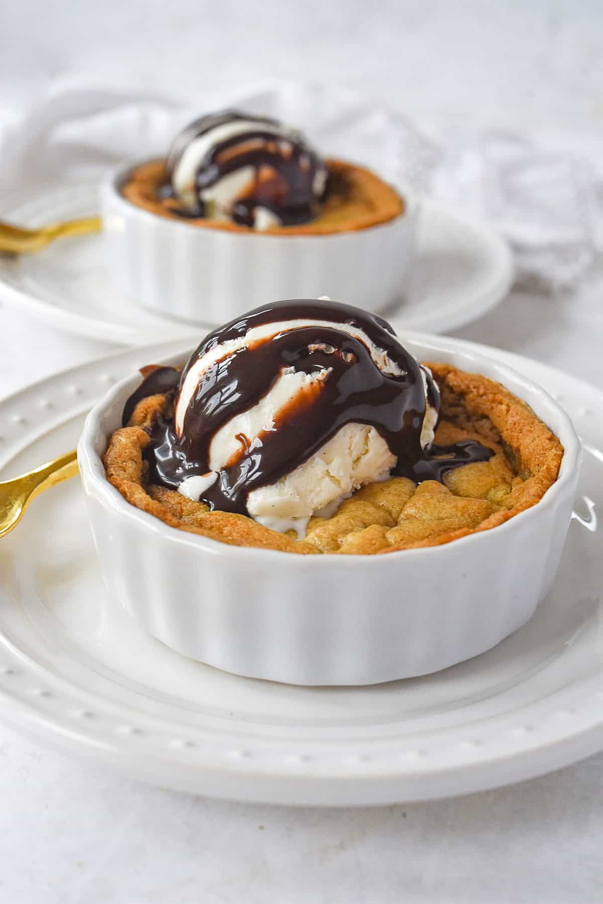 pizookie with ice cream on top