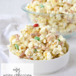 bowl of white chocolate popcorn