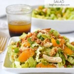 plate of napa cabbage salad