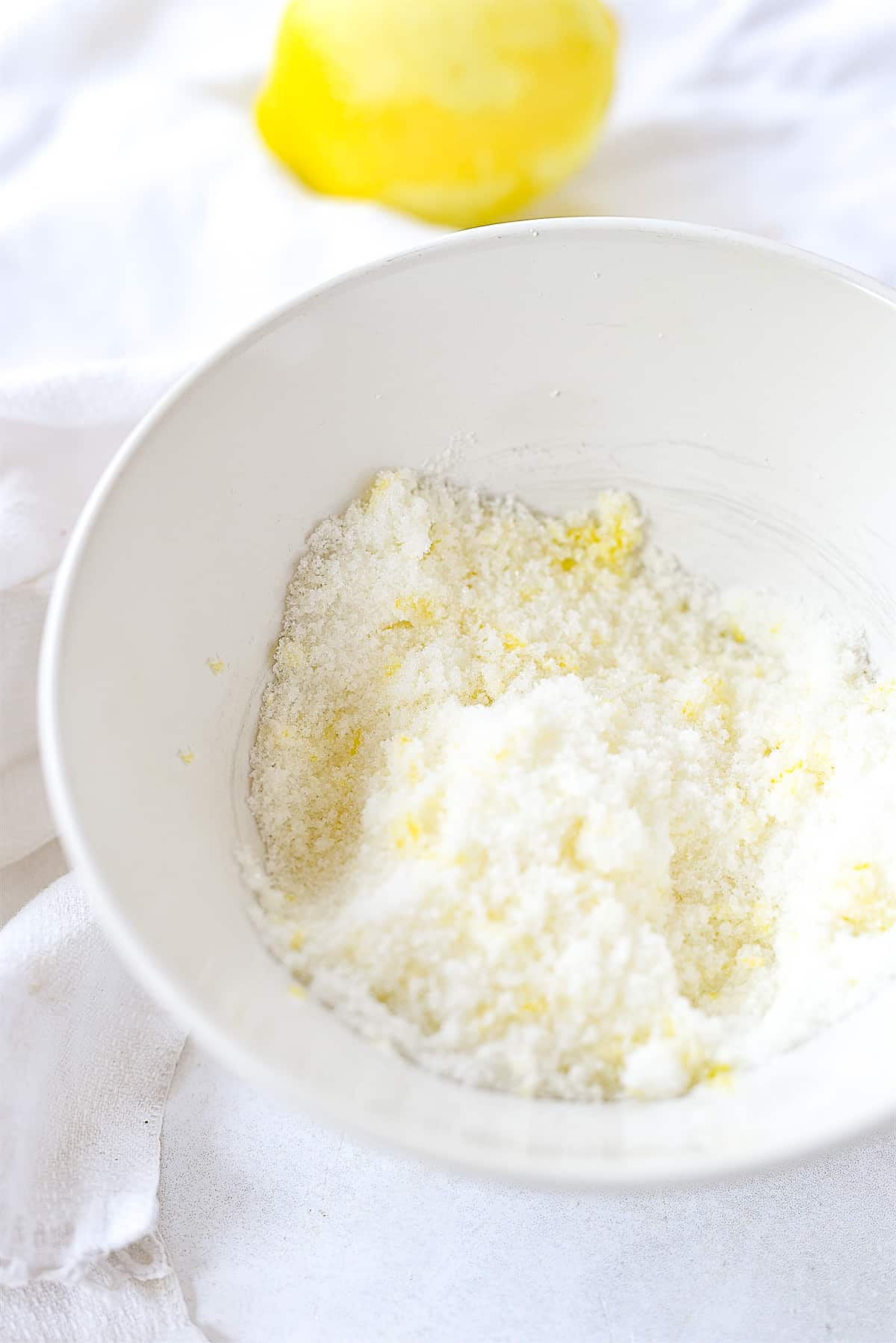 lemon sugar in a bowl