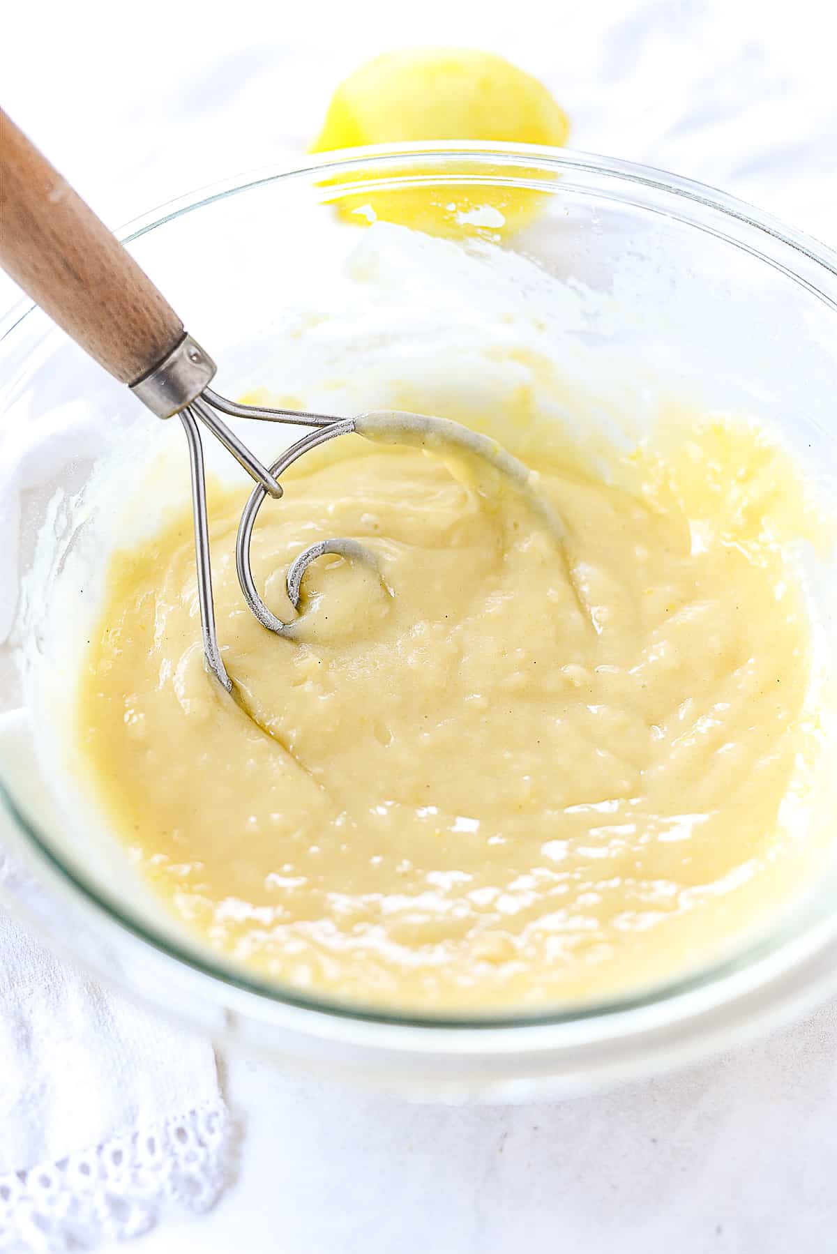 lemon yogurt cake batter