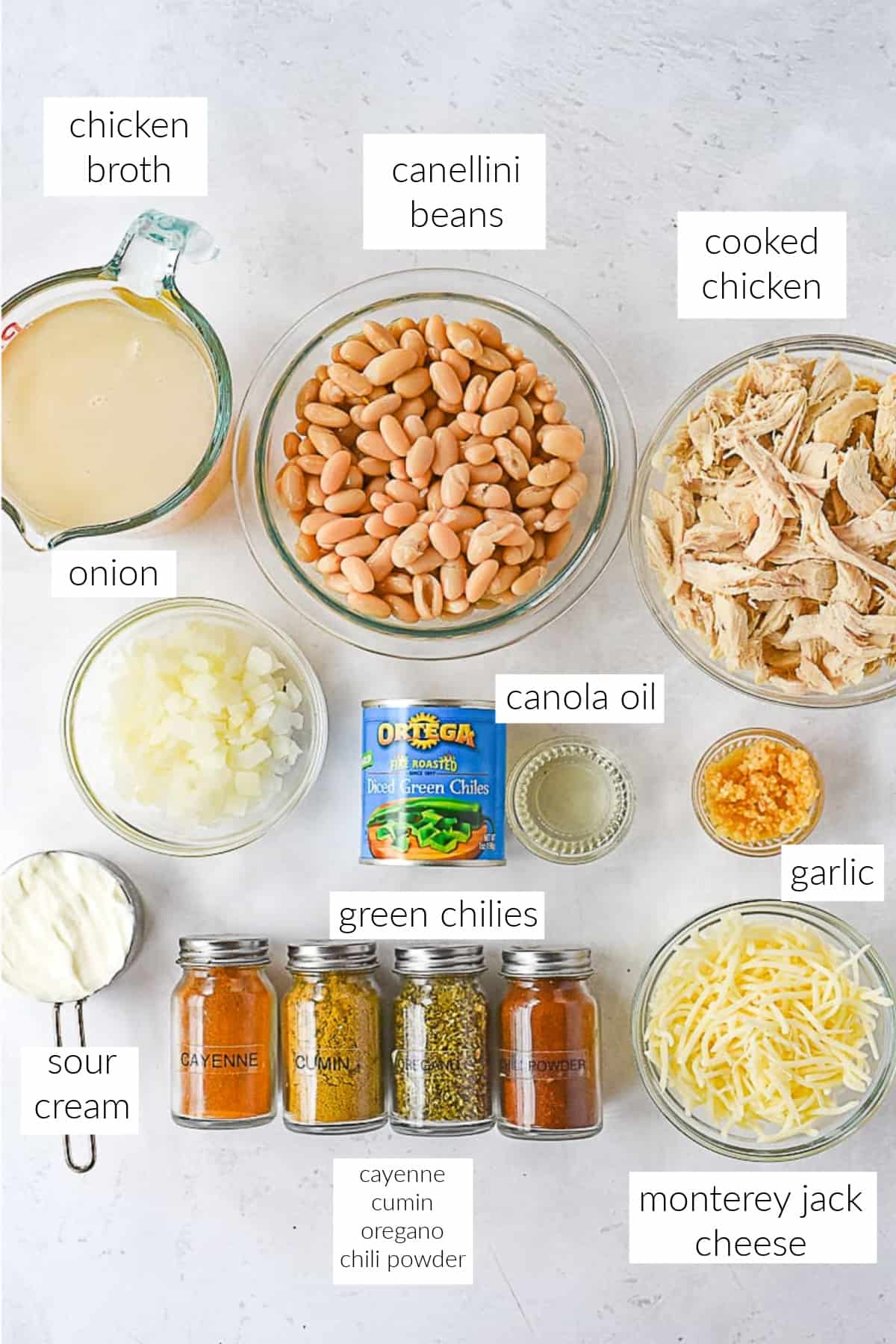 ingredients for white chicken chili