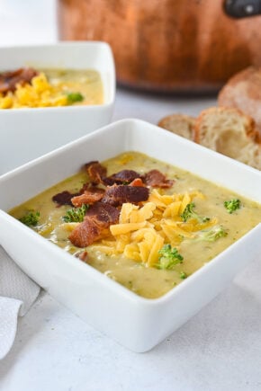 Broccoli Cheddar Soup with Sundried Tomatoes | by Leigh Anne Wilkes