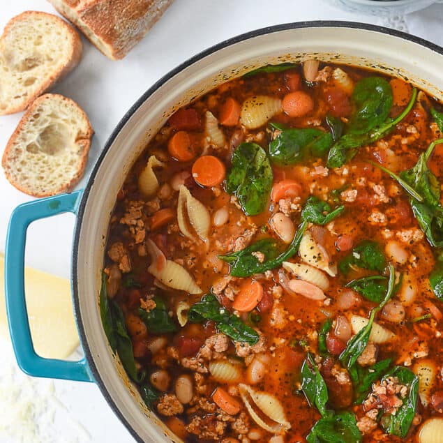 pot of italian sausage soup