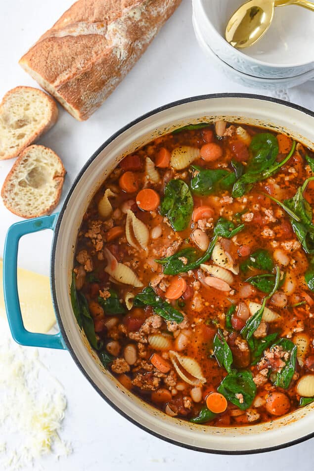 pot of italian sausage soup