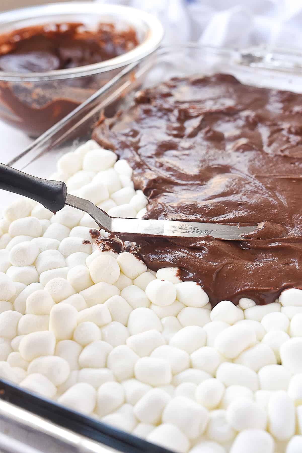 frosting marshmallow brownies