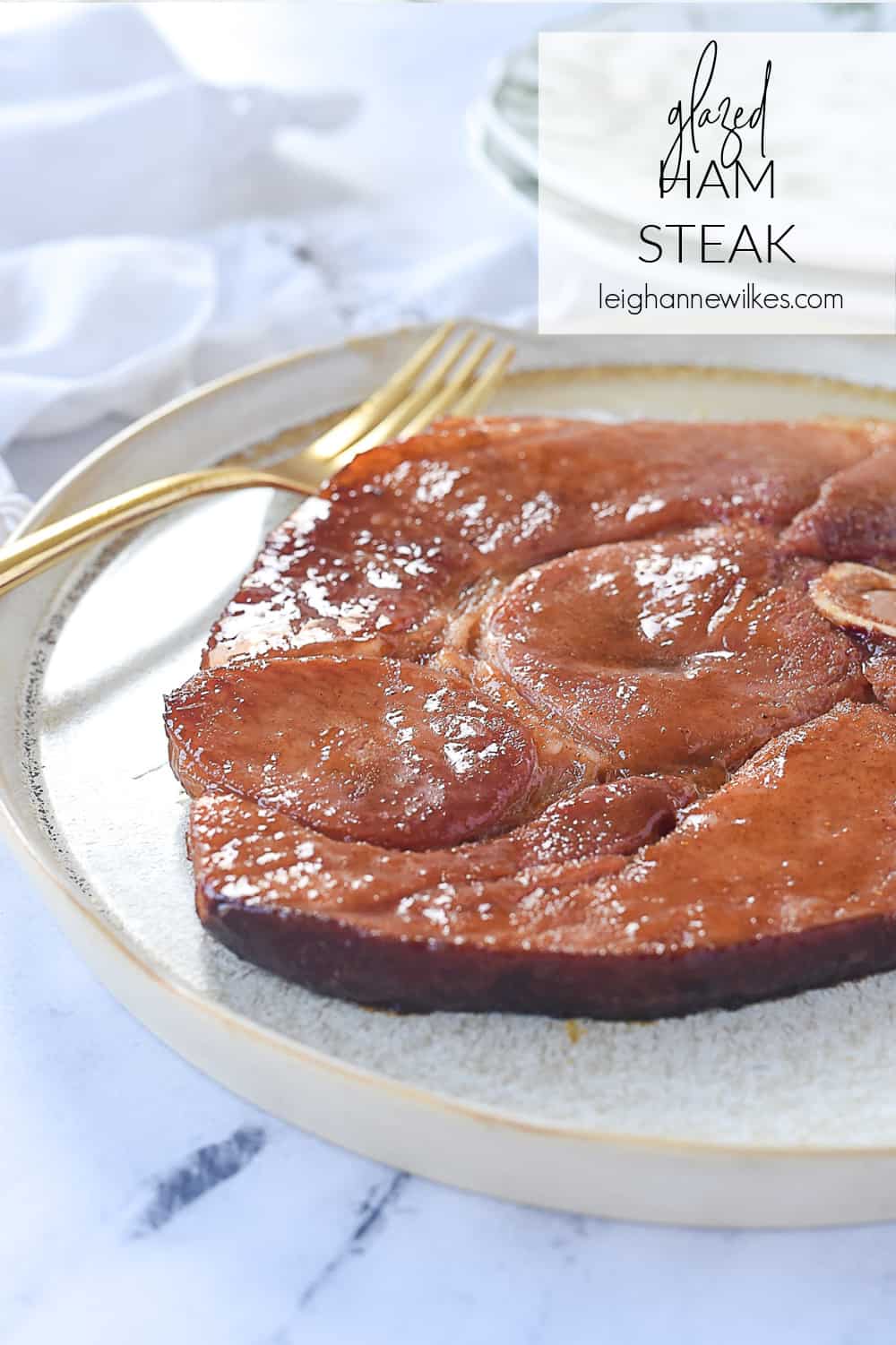 Glazed Ham Steak Recipe by Leigh Anne Wilkes