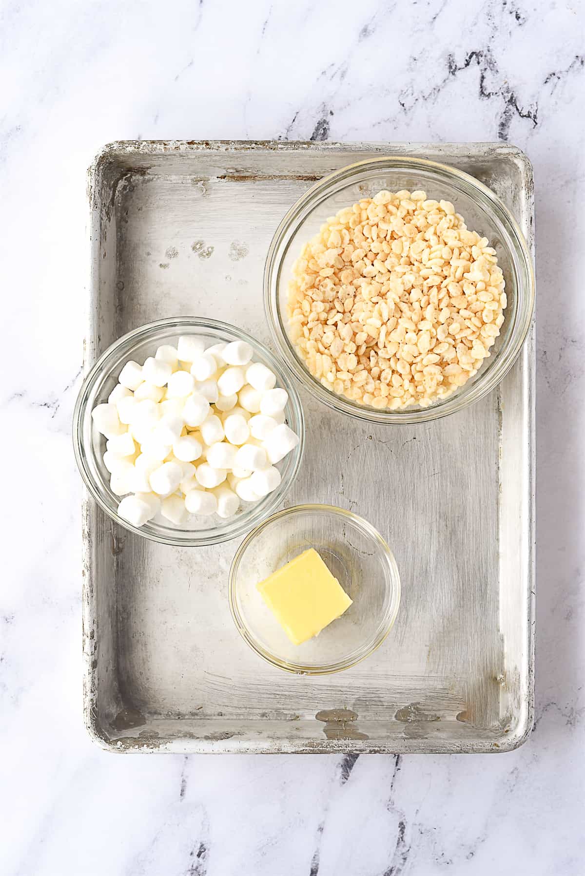 ingredients for rice krispie treat for one