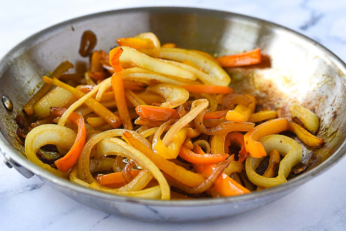 sauteed peppers and onions