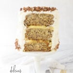 sliced banana cake