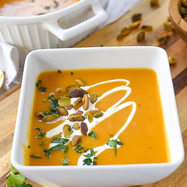 bowl of butternut squash soup