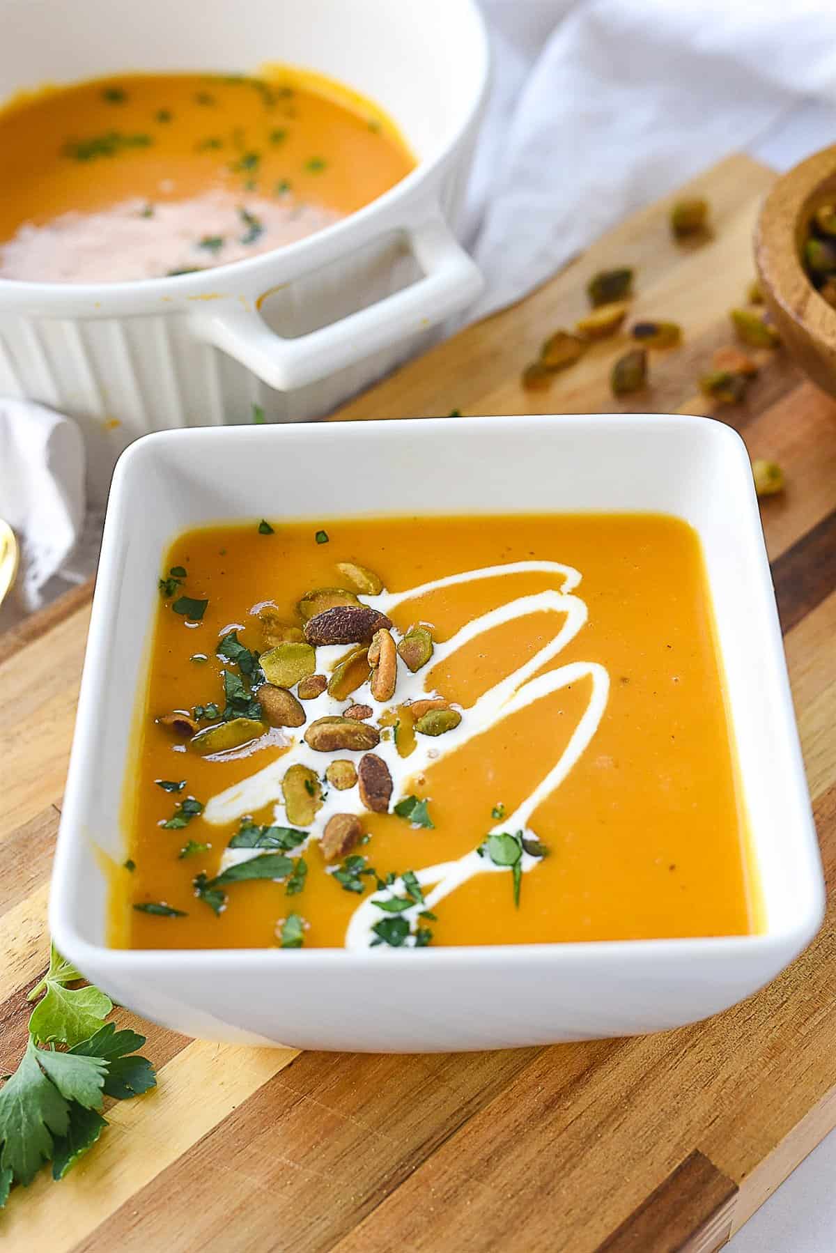 bowl of butternut squash soup