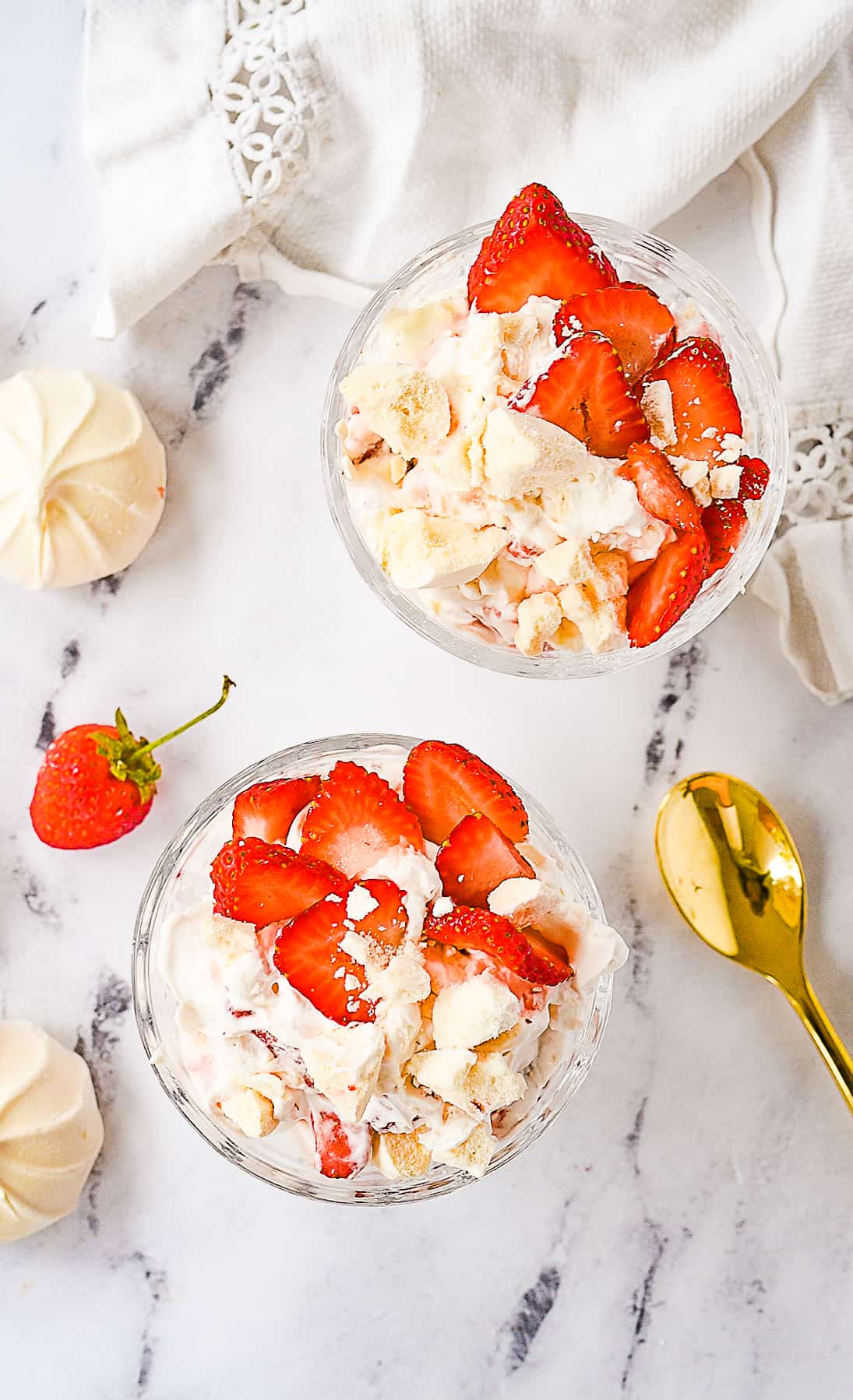 overhead shot of eton mess