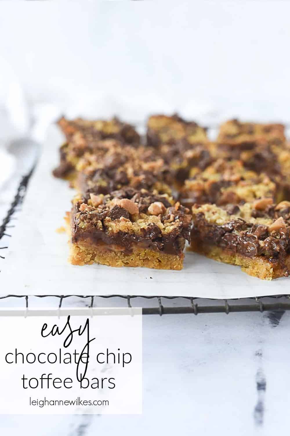 Chocolate Chip Toffee Bars Recipe by Leigh Anne Wilkes