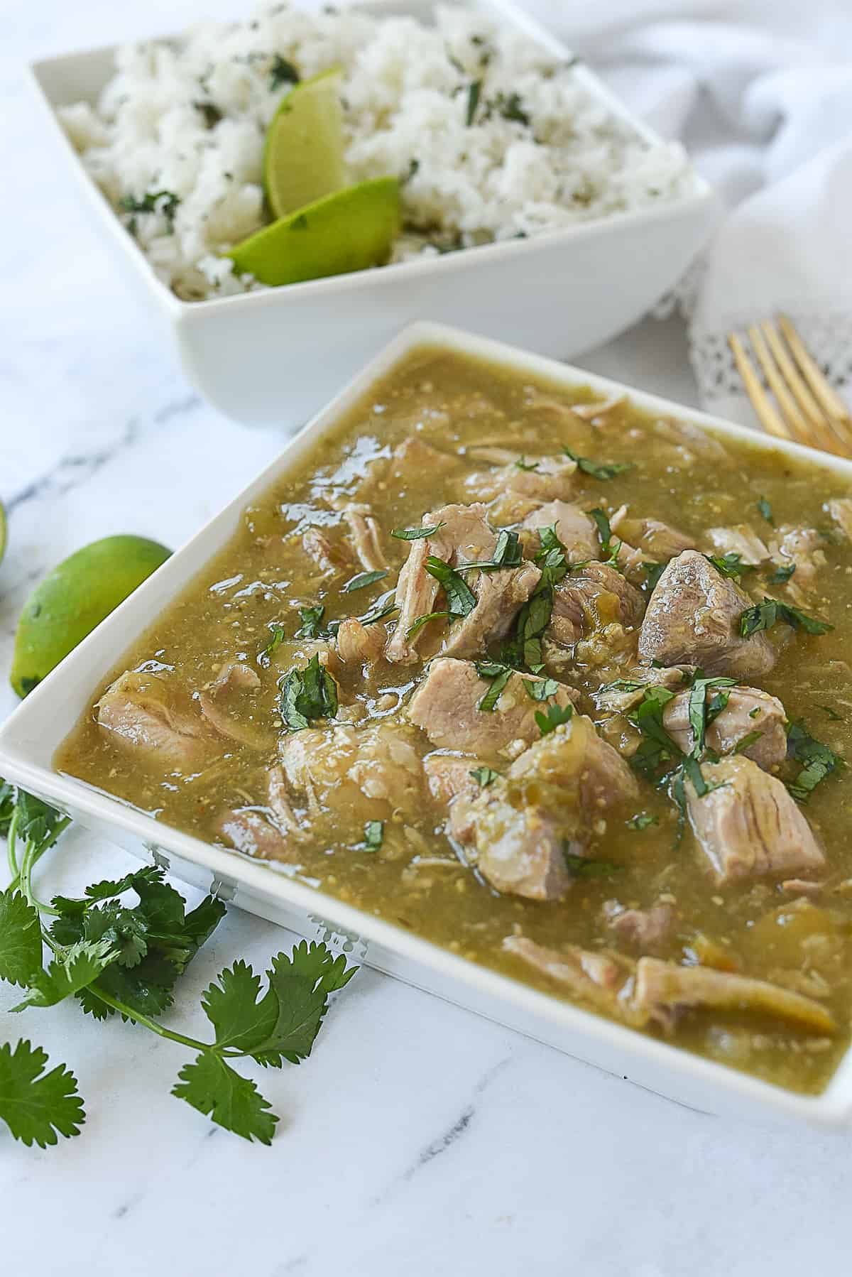 bowl of chile verde