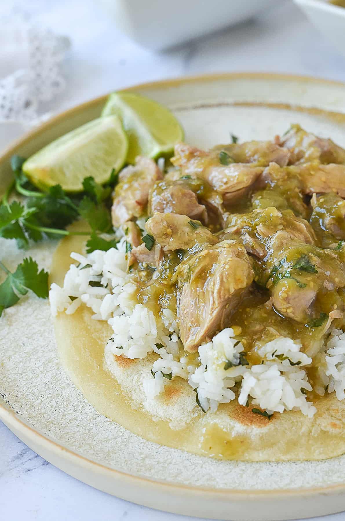 plate of chile verde