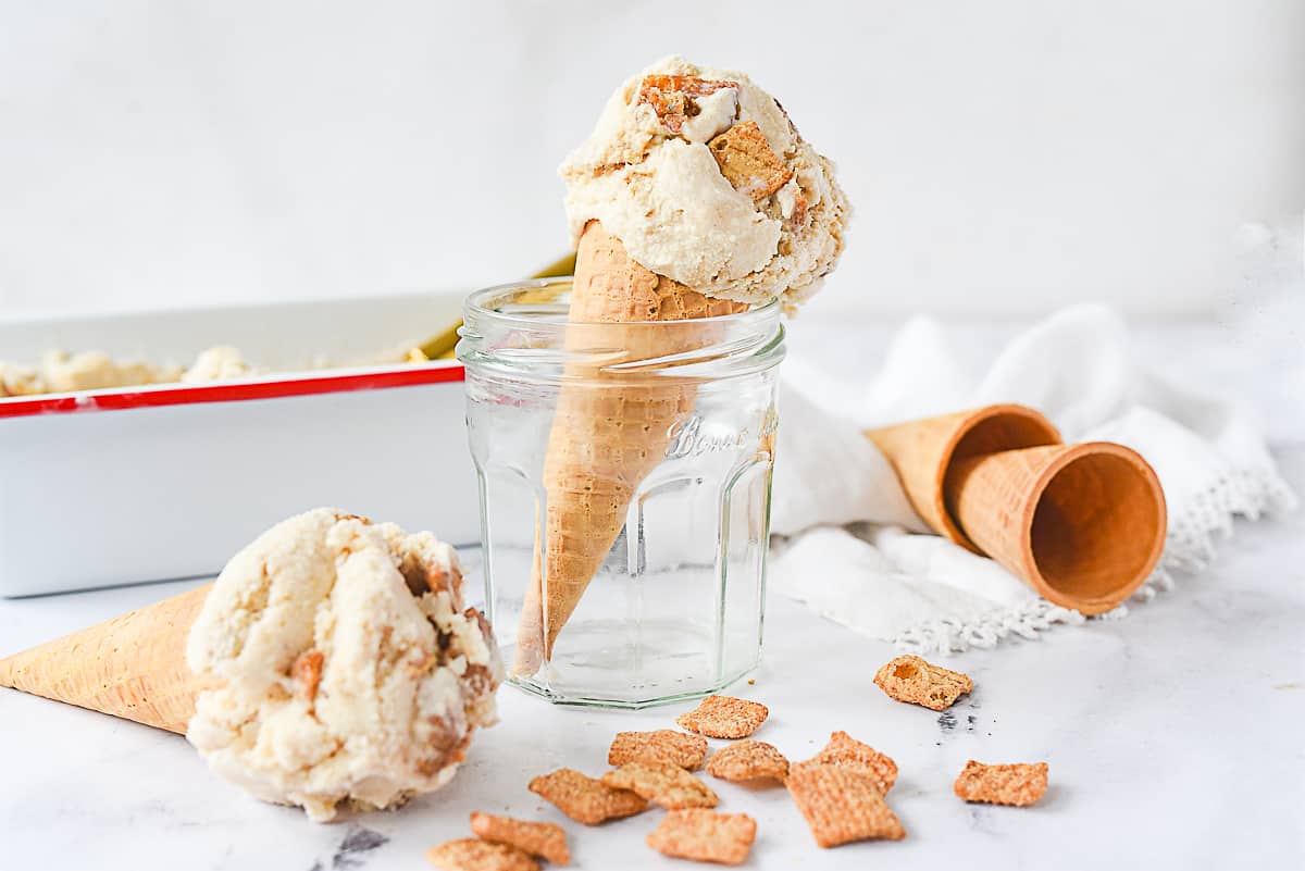 CONE WITH CINNAMON TOAST ICE CREAM