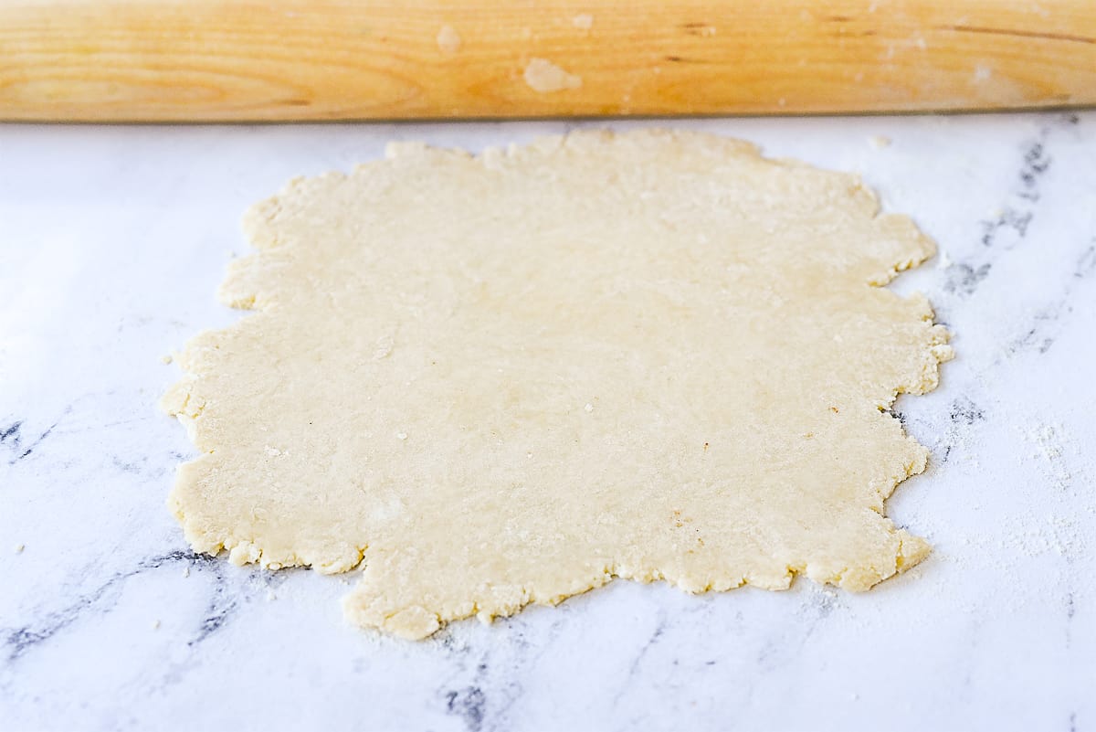 rolled out dough