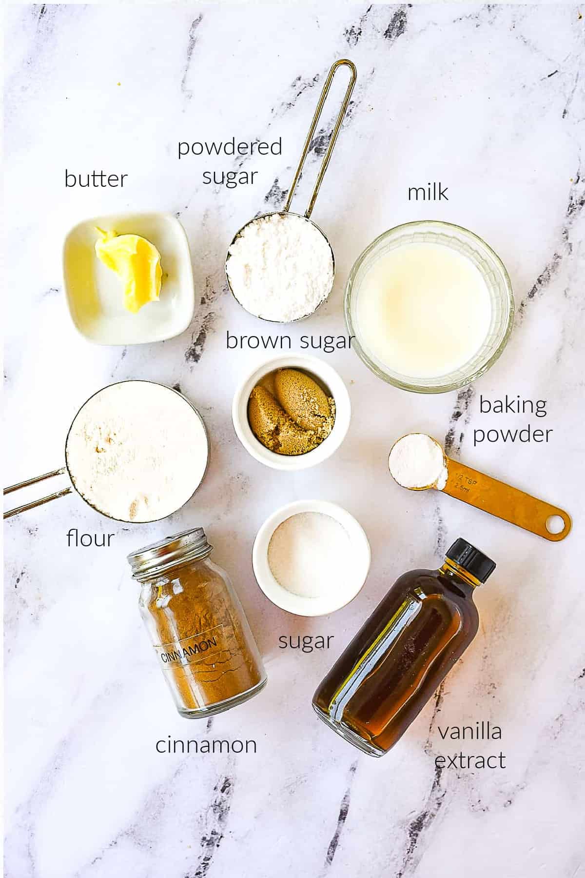 microwave cinnamon roll ingredients