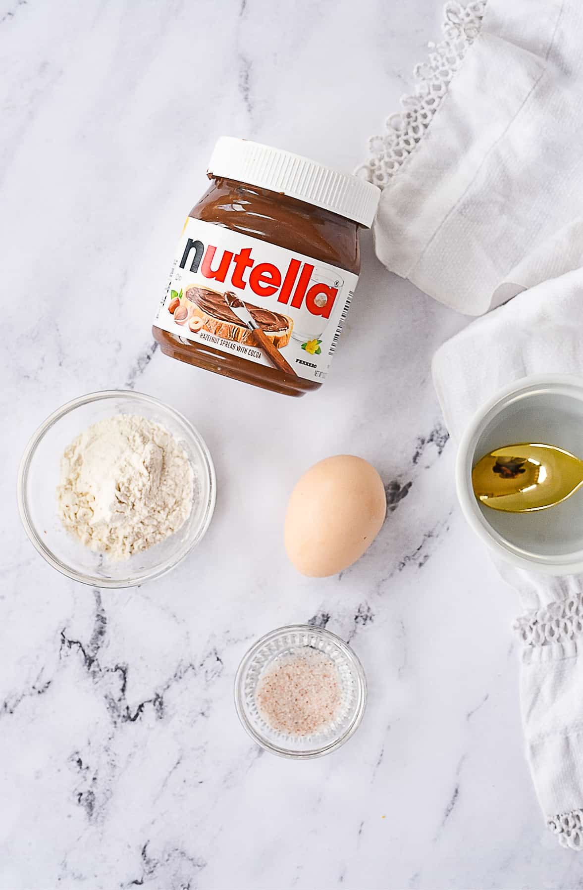 nutella brownie for one ingredients