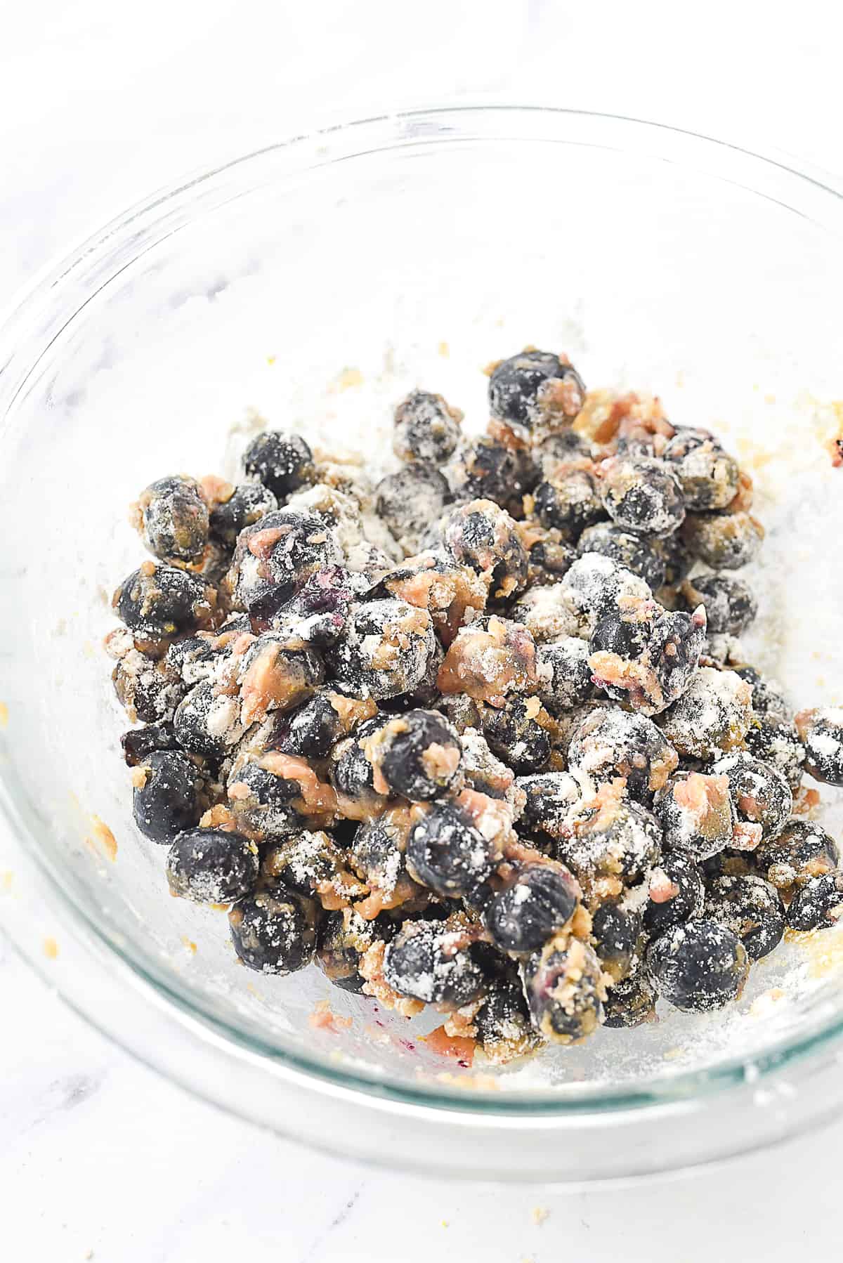 blueberry mixture in a bowl