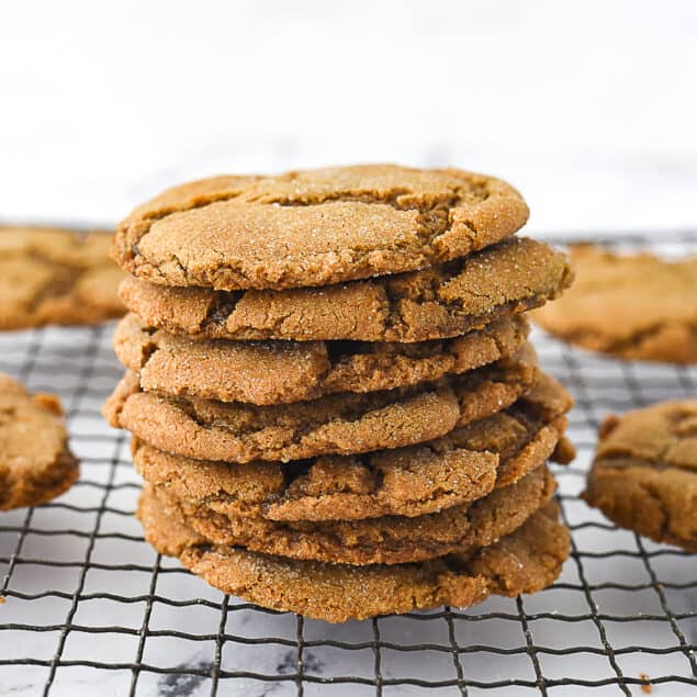 stack of molasses cookies