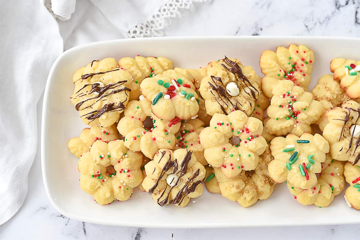 Vanilla Almond Spritz Cookies