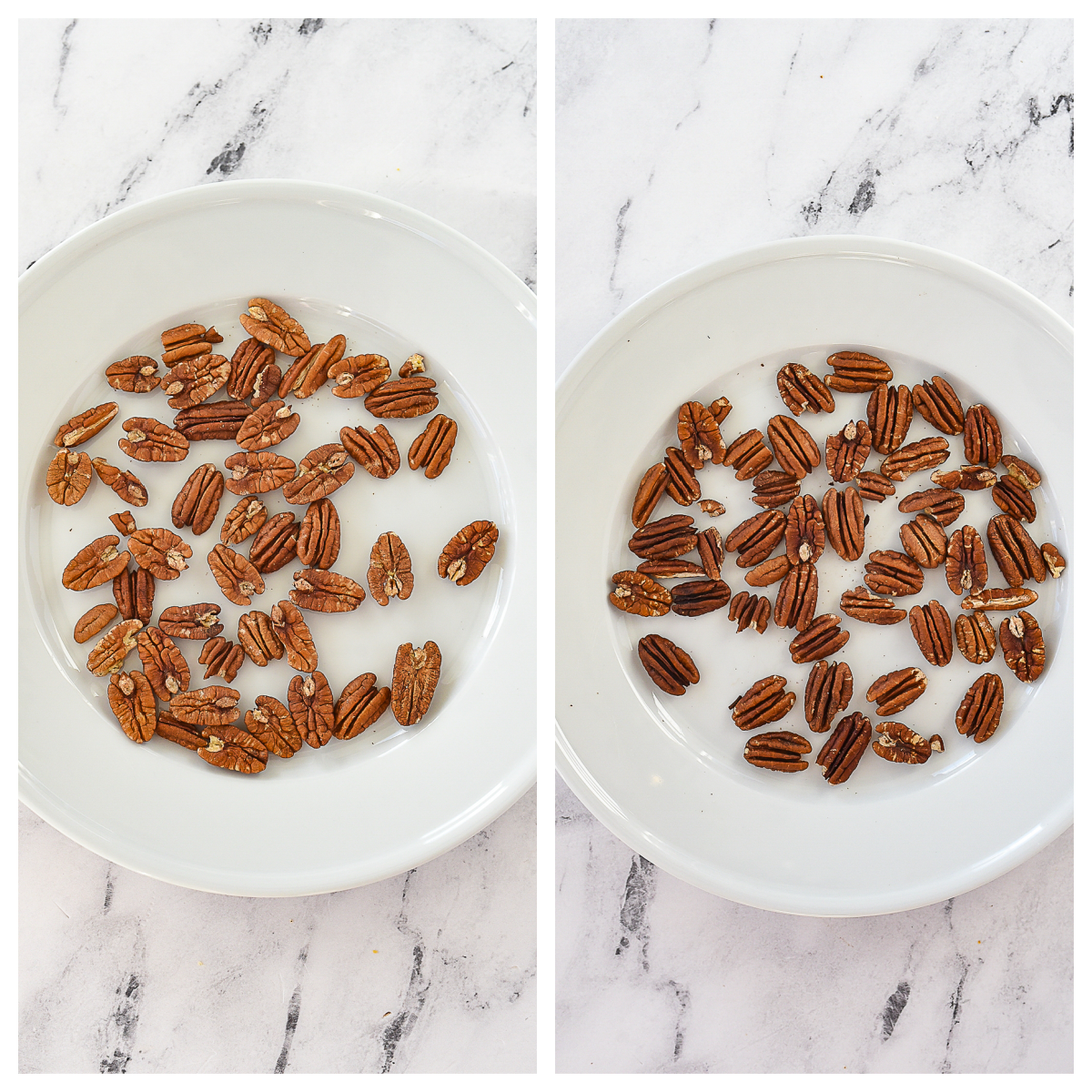 toasted pecans on a plate