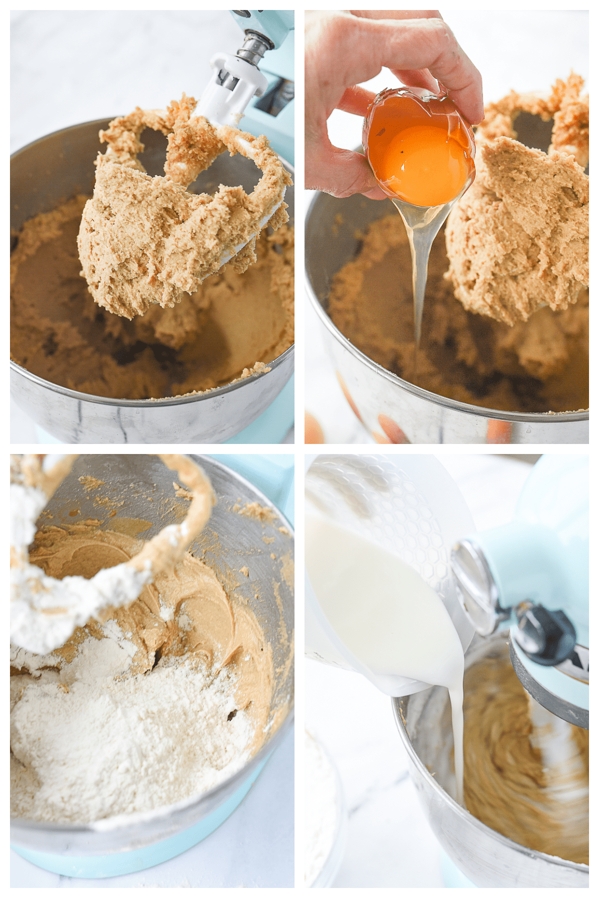 step by step making brown  sugar cake