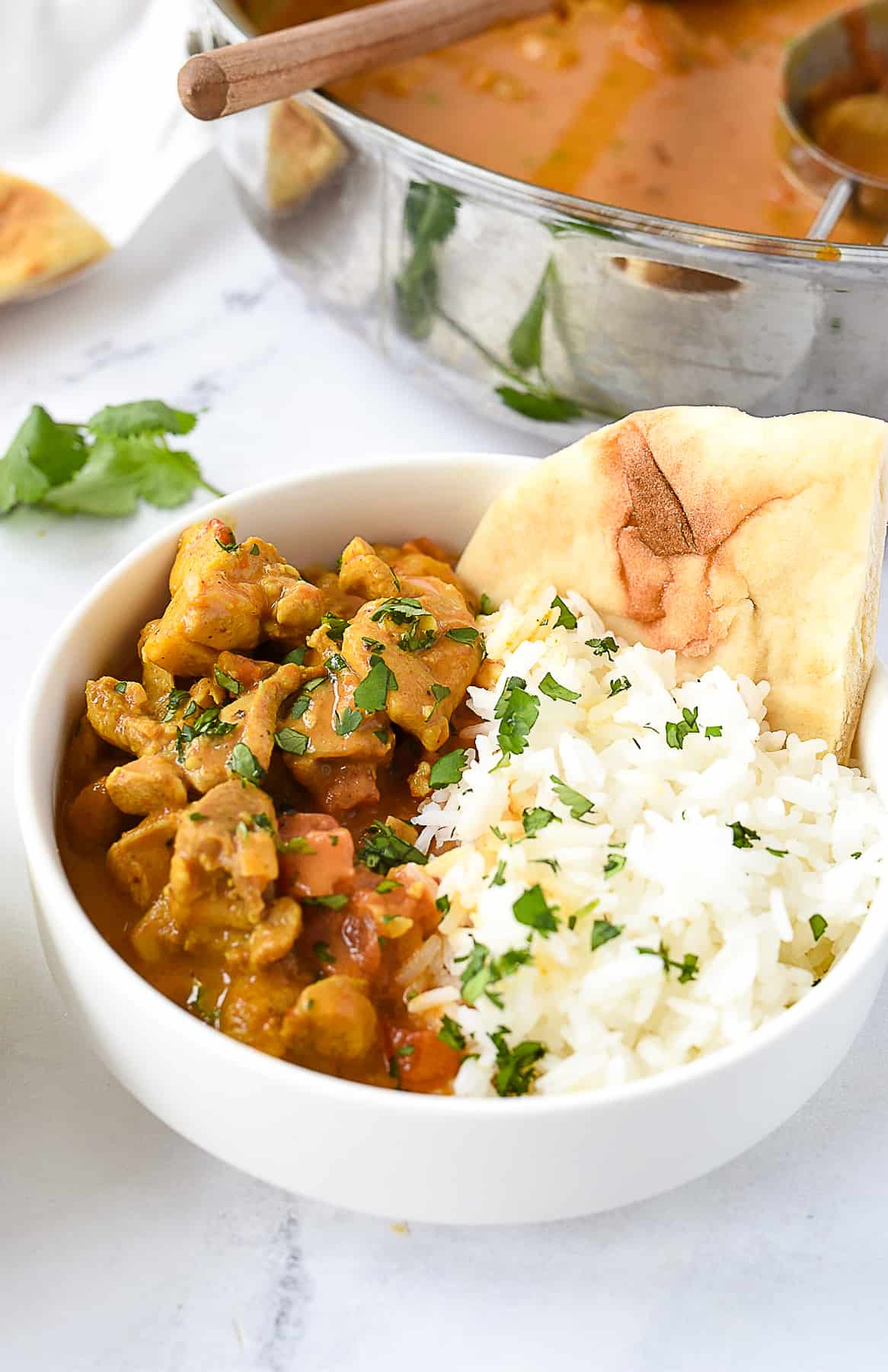 coconut curry chicken in a bowl