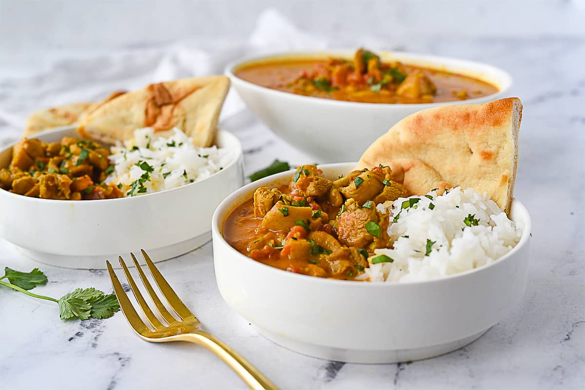 two bowls of curry