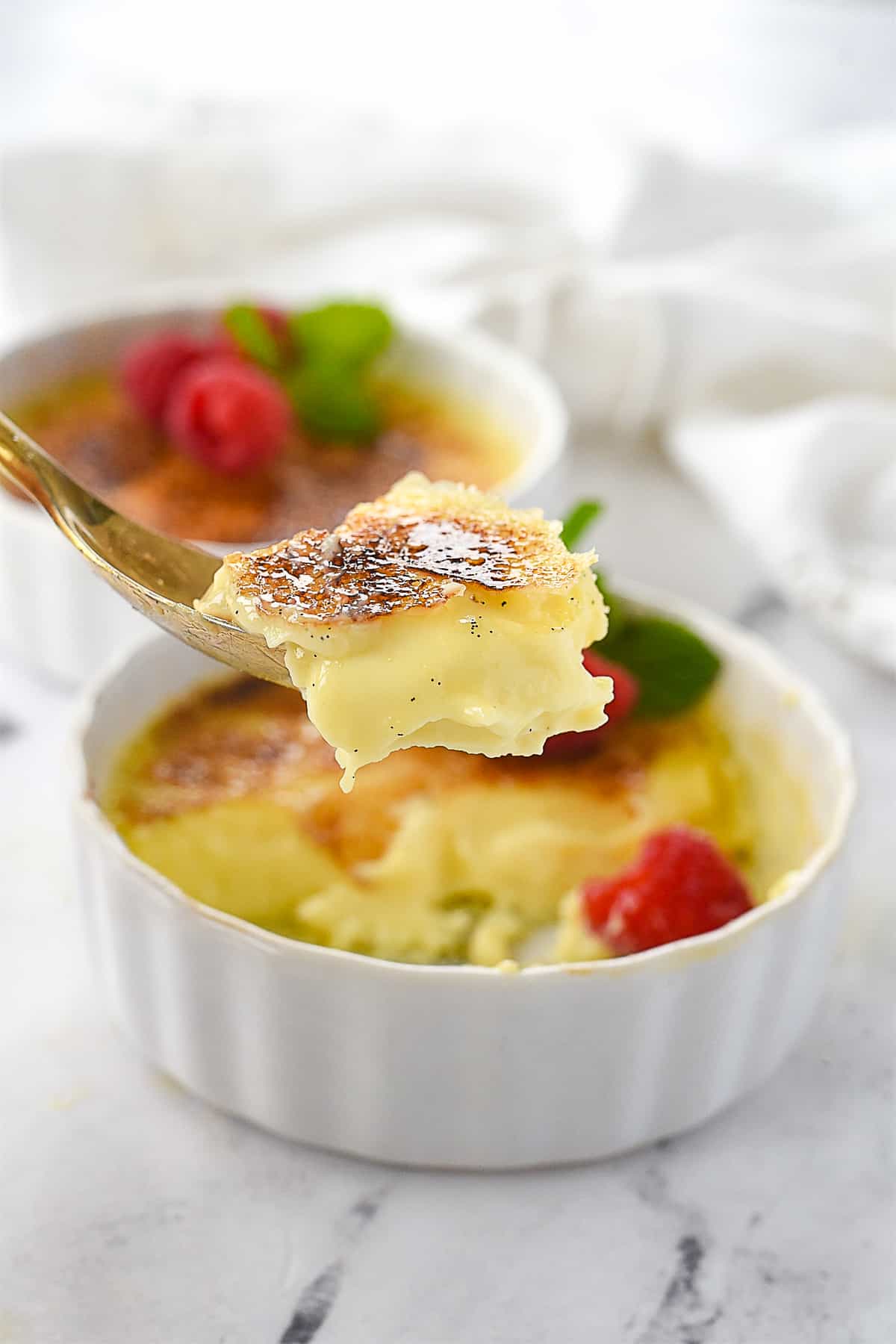 spoonful of creme brulee