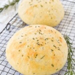 two loaves of rosemary bread