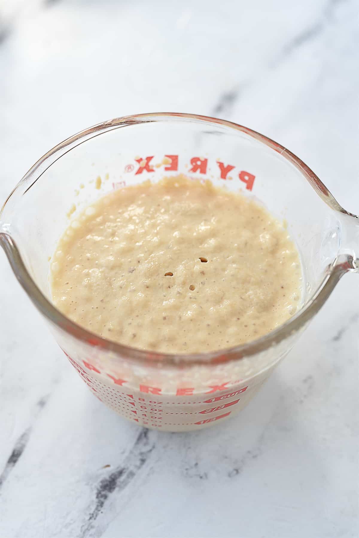 bubbly yeast mixture