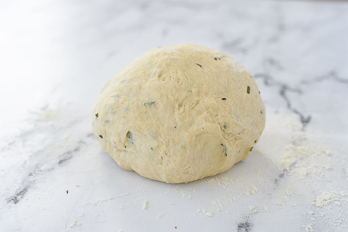 ball of rosemary bread dough