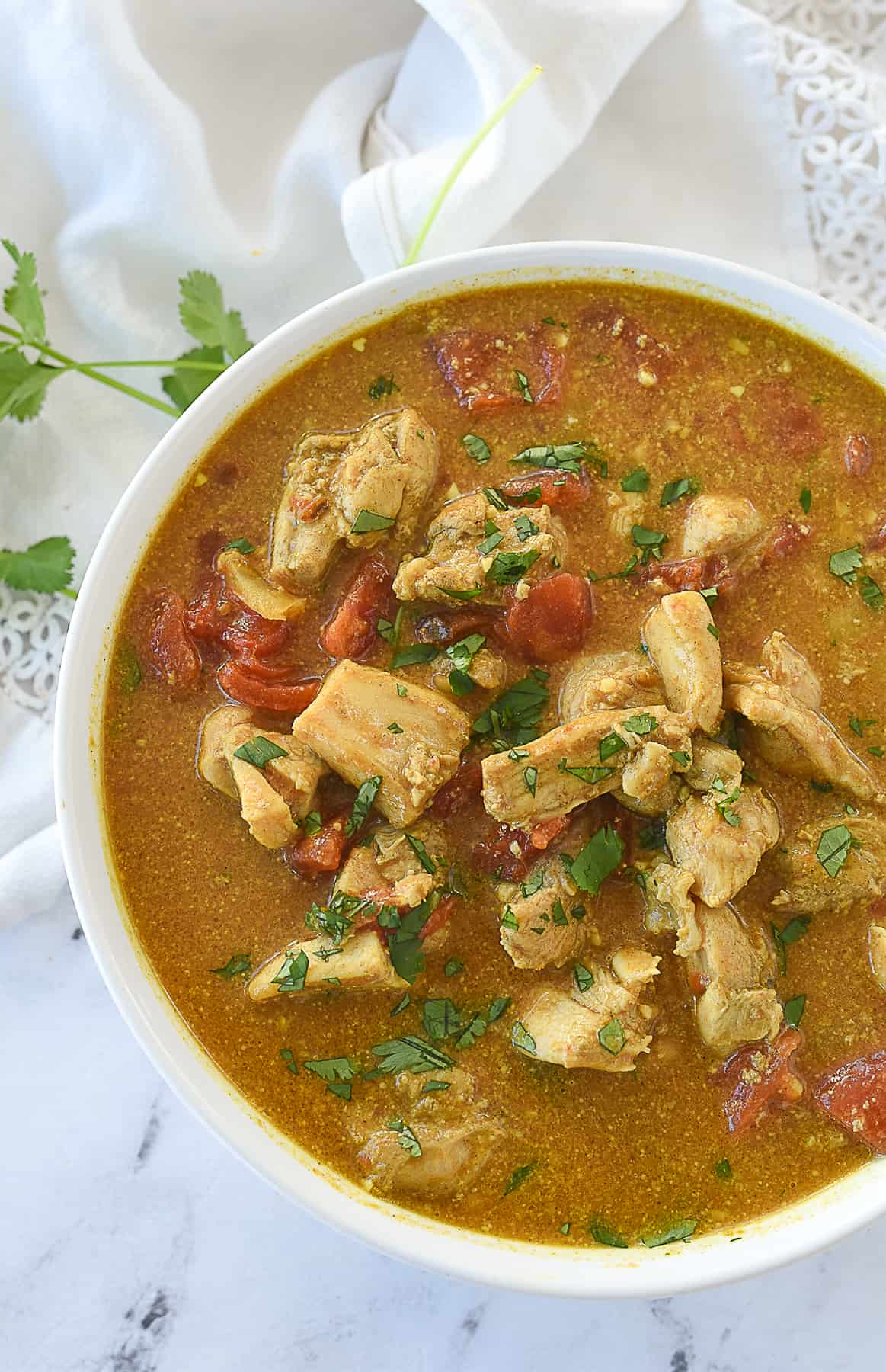 bowl of chicken korma