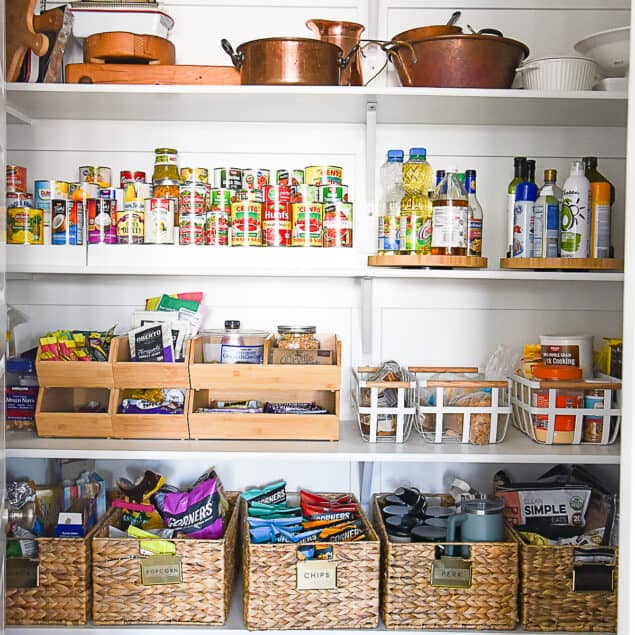 an organized pantry