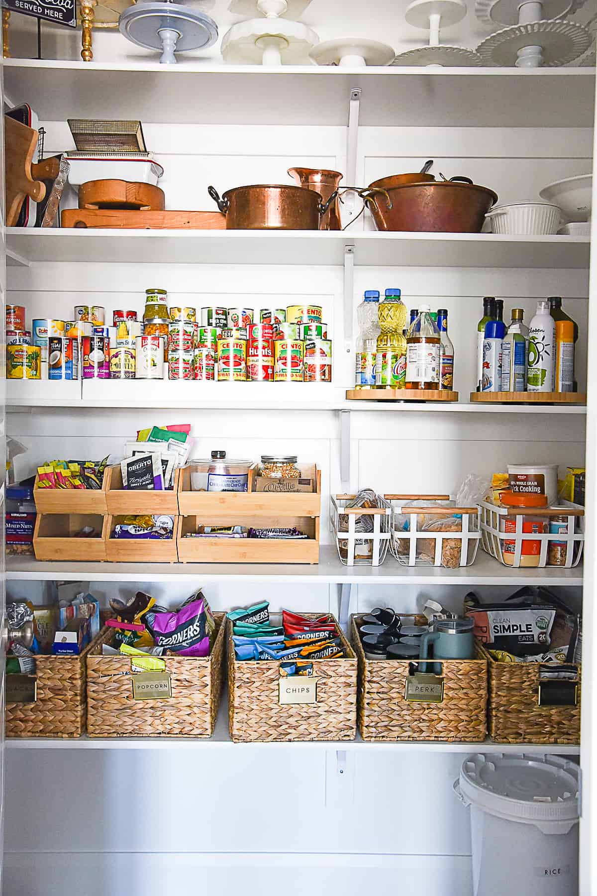 an organized pantry