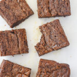 overhead closeup of brownies