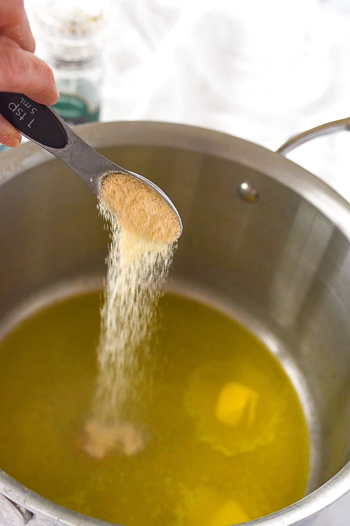 adding onion powder to butter