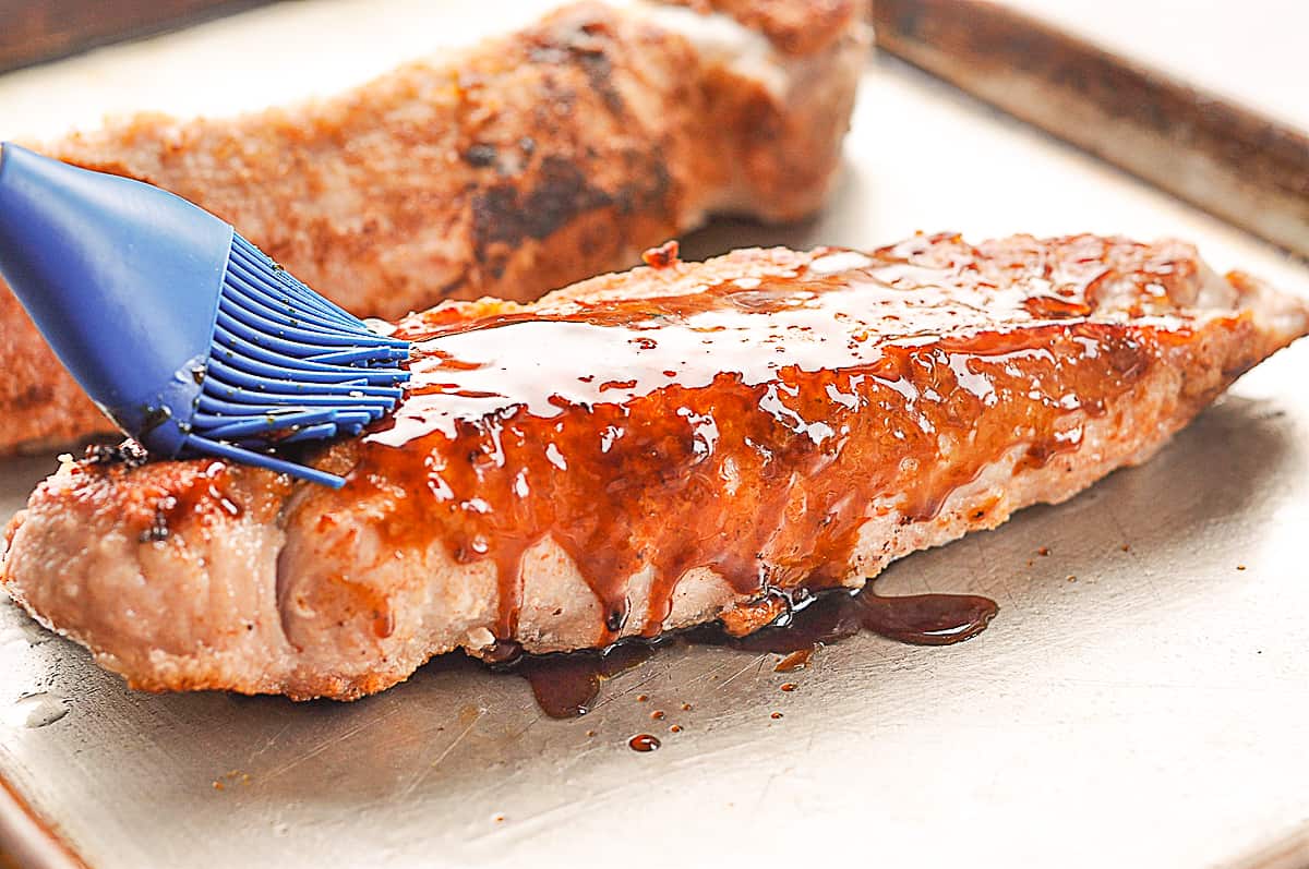 basting pork tenderloin with maple syrup