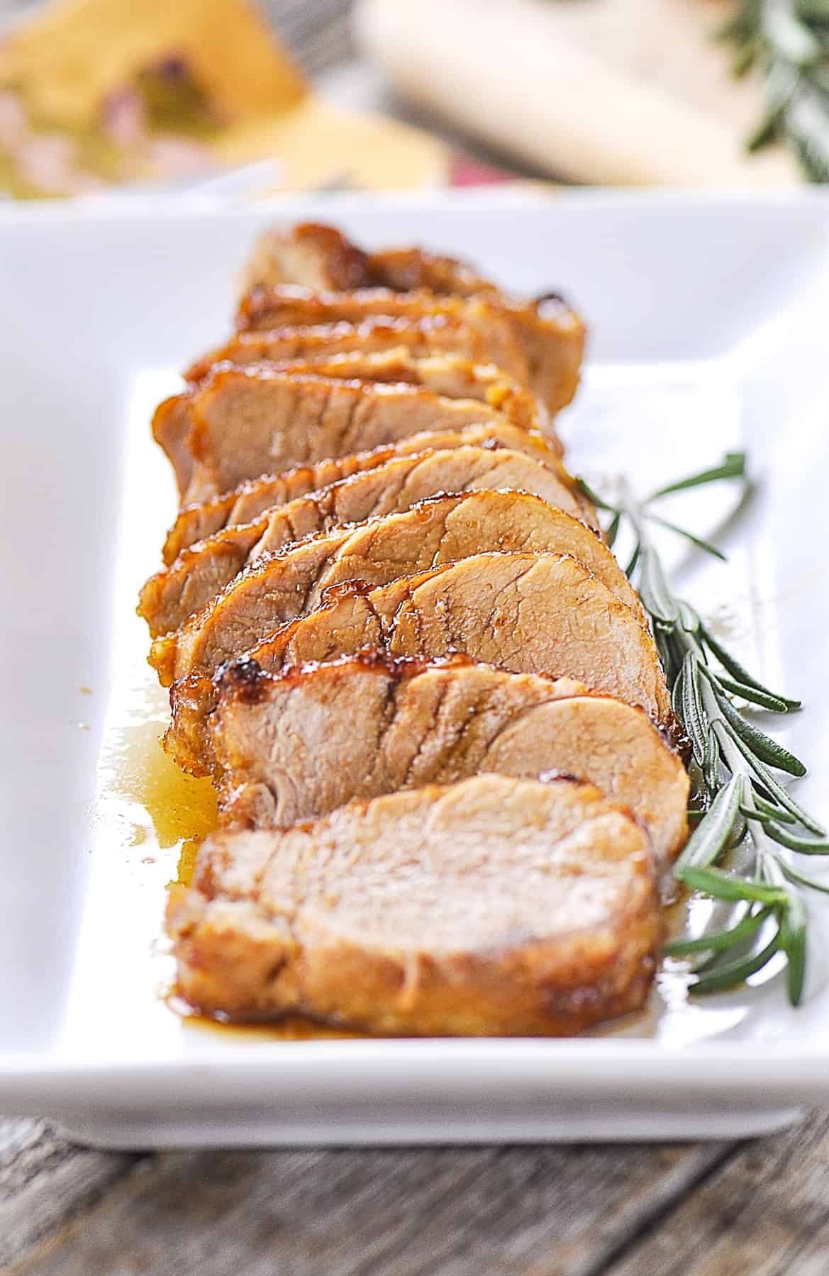 sliced maple pork tenderloin