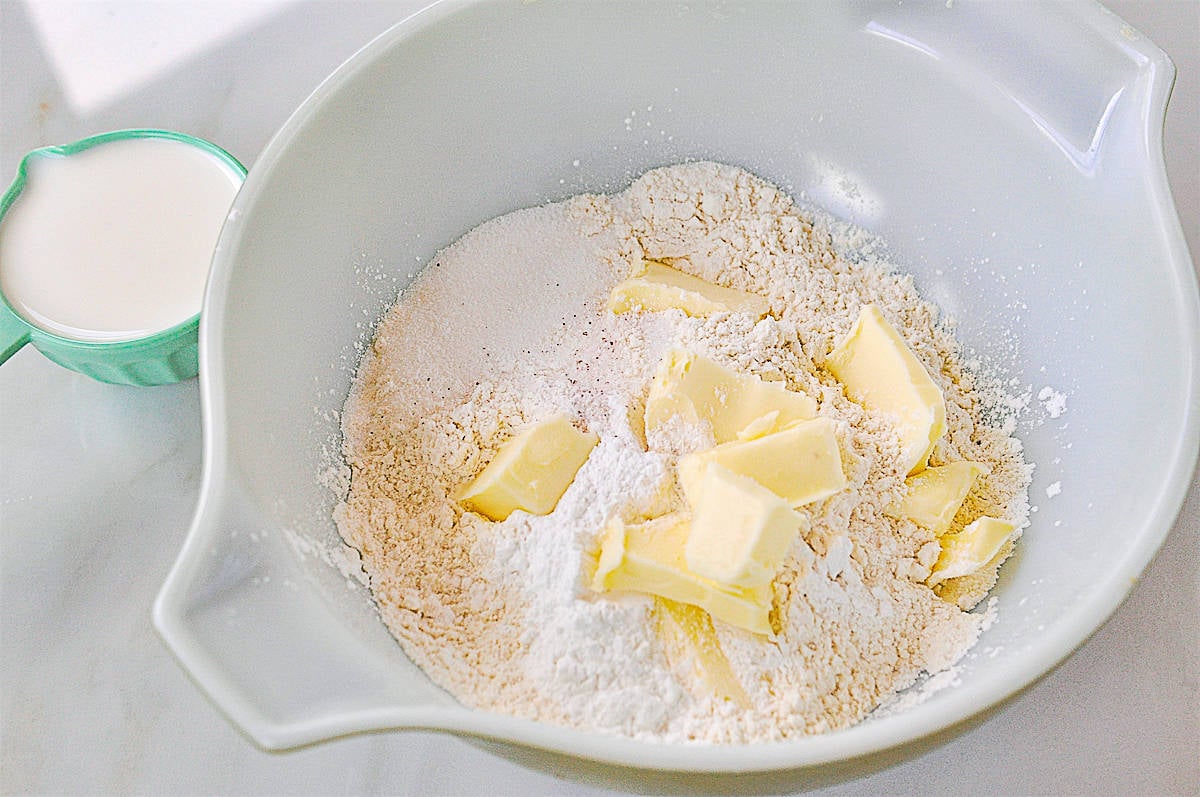 scone ingredients in a bowl