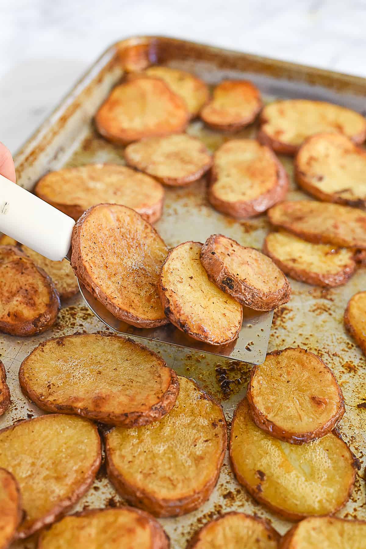 spatula of spicy potatoes