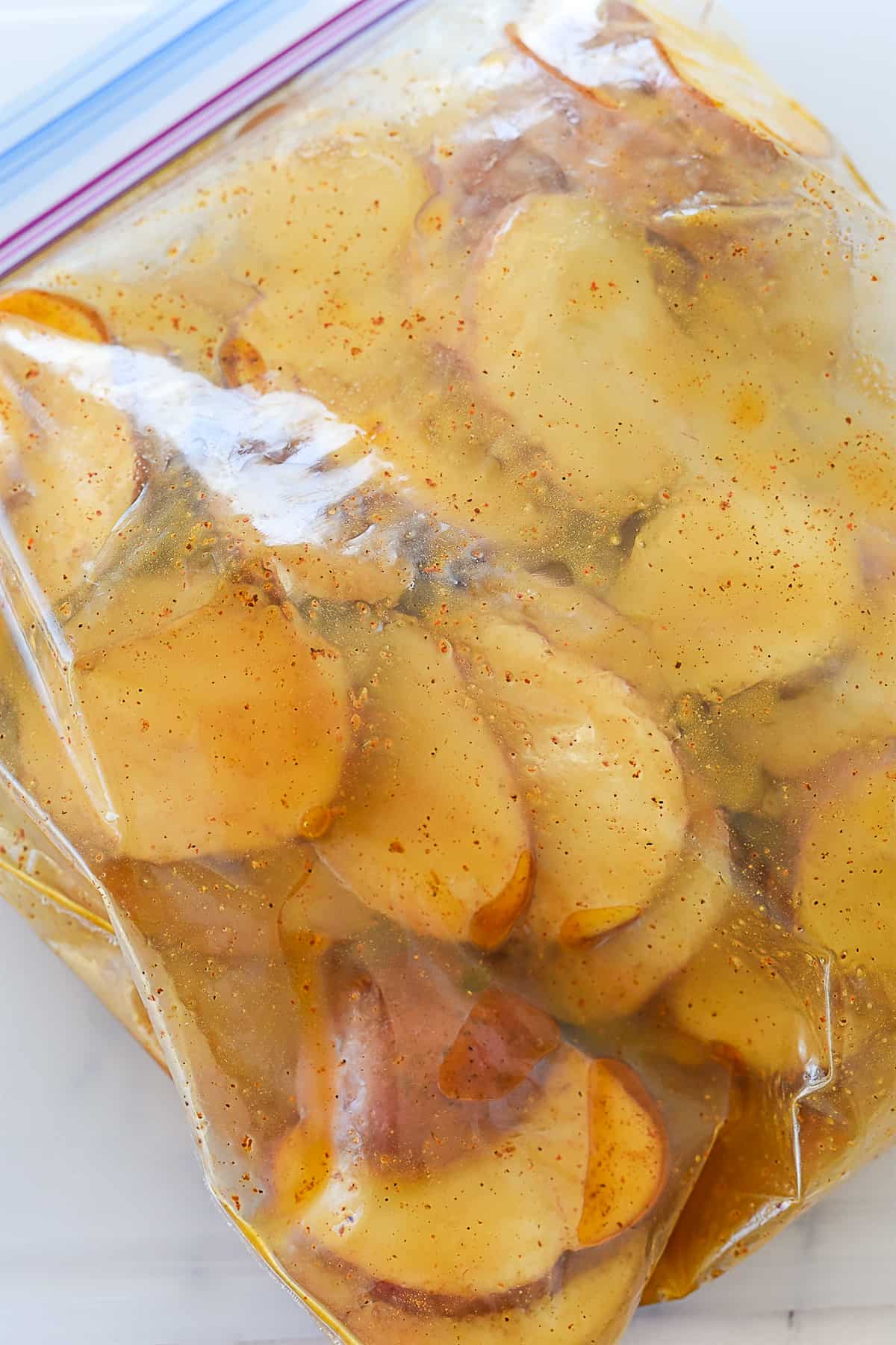 potatoes in a plastic bag