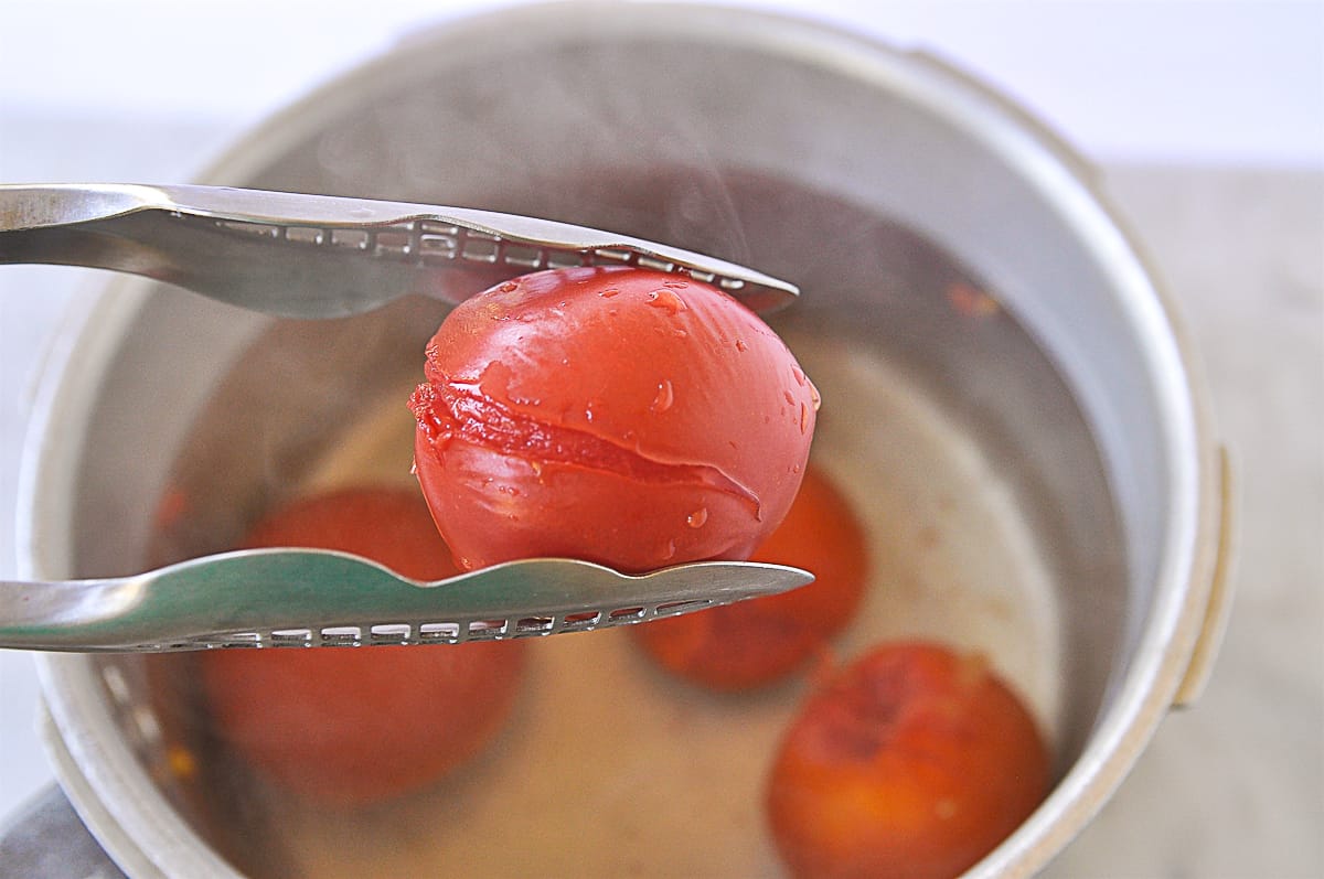 tomato with a cracked skin