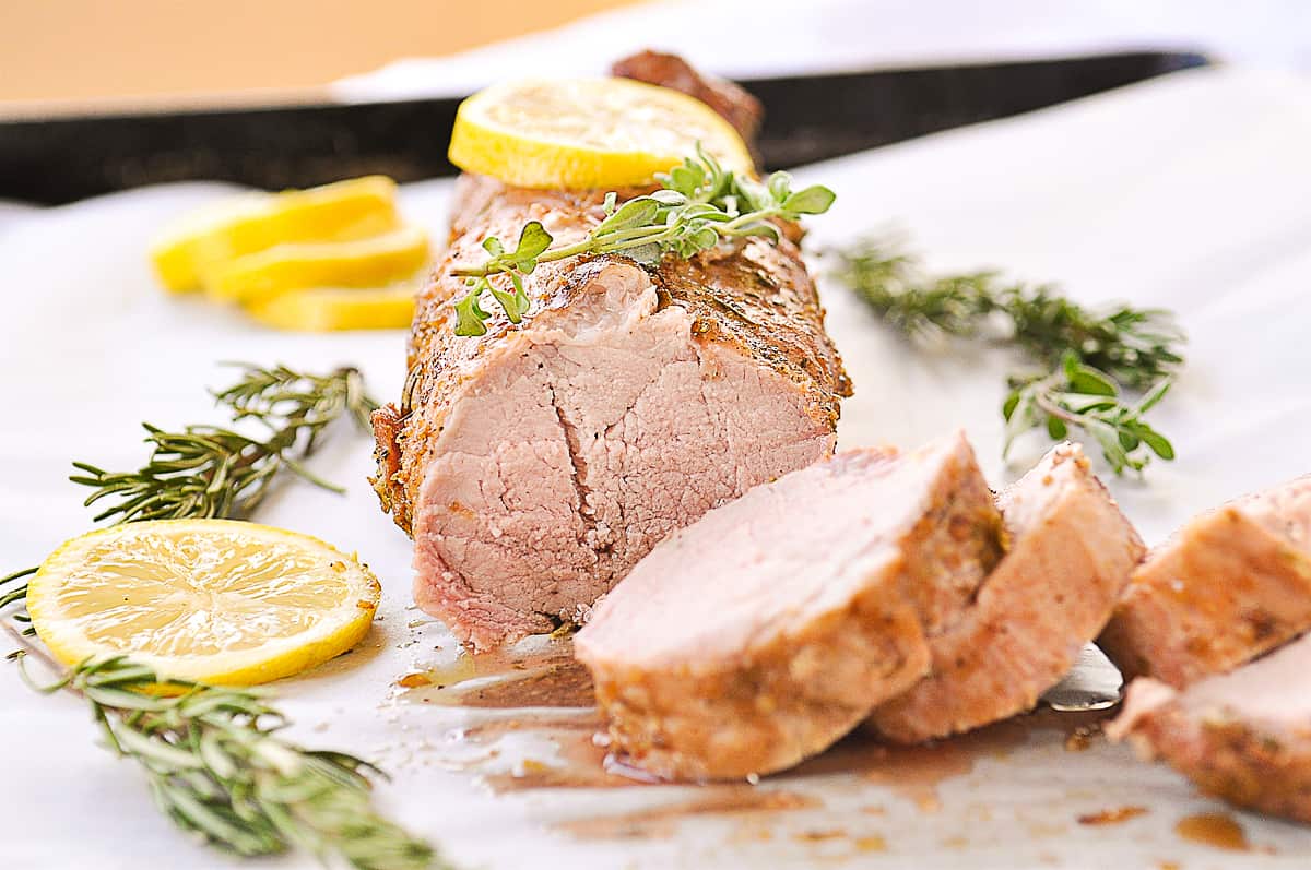 slices of pork tenderloin